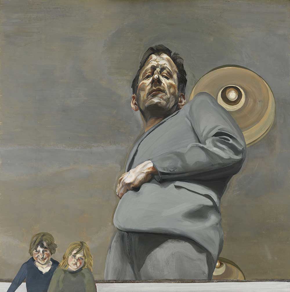 Lucian Freud, Reflejo con dos niños (Autorretrato, 1965)